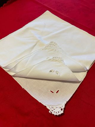 6 Tovaglioli Cotone Ricamati Nuovi