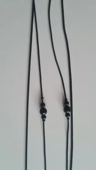 Collar doble negro 60cm