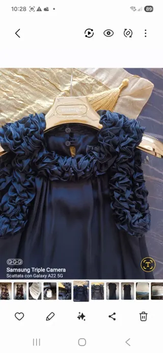 Vestito List nero taglia S