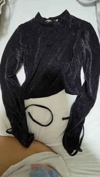 Crop top fiesta brillo pull and bear Talla S