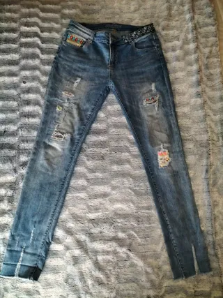Dos pantalones vaqueros mujer T38/40