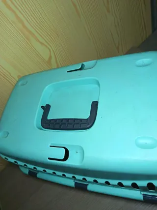 Transportín Perro Pequeño Gris/Turquesa