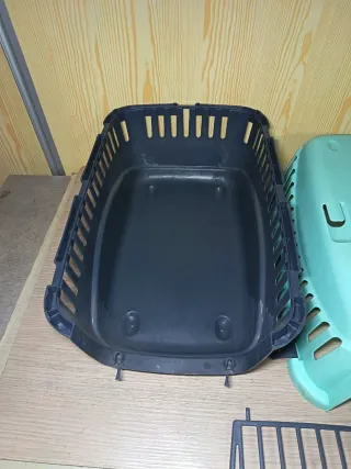 Transportín Perro Pequeño Gris/Turquesa