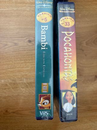 Lote 4 Películas VHS Disney Precintadas
