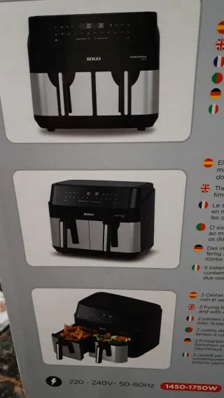 Freidora SOGO Digi Fryer Duo Doble Cesta