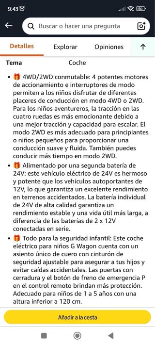 Coche de batería Mercedes AMG 24V