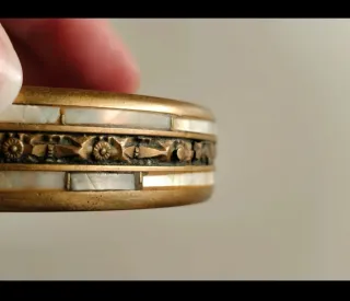 Pulsera Bronce Incrustaciones Nácar