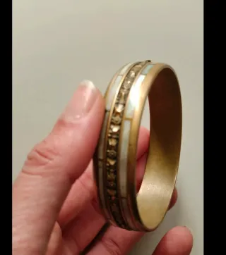 Pulsera Bronce Incrustaciones Nácar