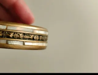 Pulsera Bronce Incrustaciones Nácar