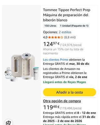 Cafetera Tommee Tippee Perfect Prep Bebé