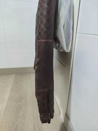 Cazadora Trafaluc Cuero Marrón Talla S