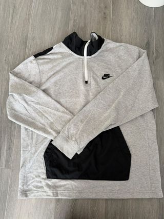 Chaqueta Nike Cremallera Gris y Negra