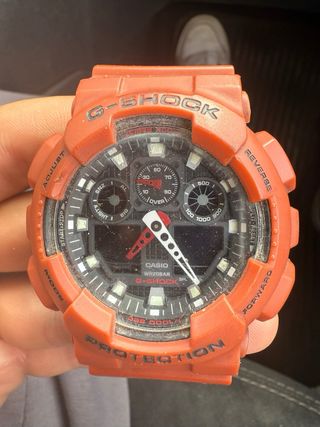 Reloj Casio G-Shock WR20BAR Rojo