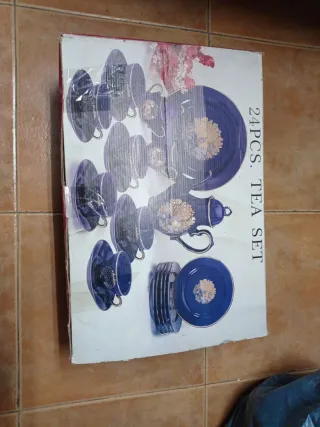 Set de té de porcelana 24 piezas