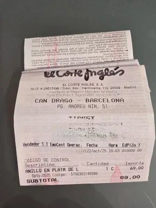 Anillo Pandora Lazo Rosa Plata Talla 52