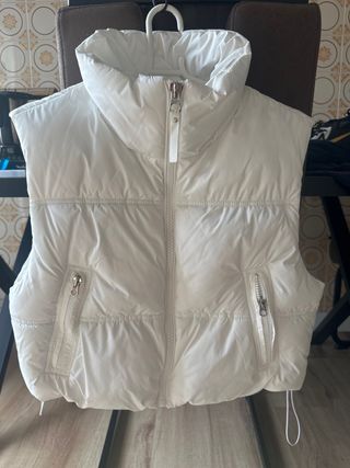 Chaleco acolchado blanco talla XS
