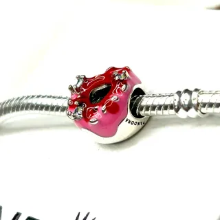 Charm Donut Esmaltado Plata