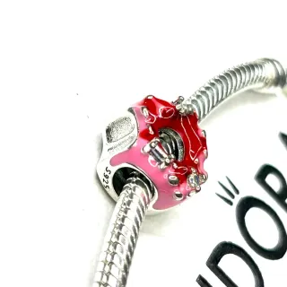 Charm Donut Esmaltado Plata