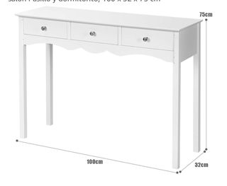 Aparador blanco de madera