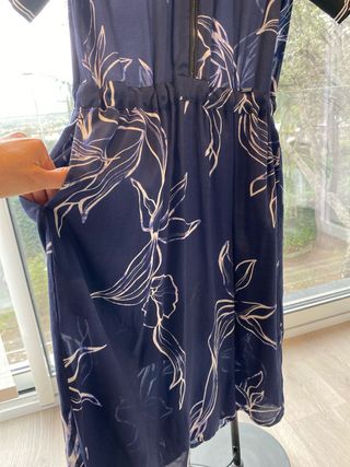 Vestido azul estampado floral