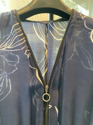 Vestido azul estampado floral