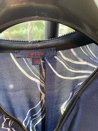 Vestido azul estampado floral