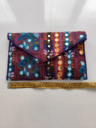 Bolso Cartera Multicolor Bordado