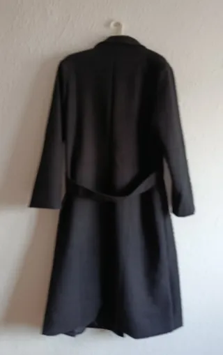 Abrigo largo negro mujer