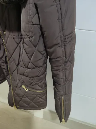 Chaquetón corto mujer marrón