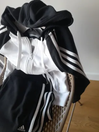 Conjunto Chándal Adidas Blanco y Negro