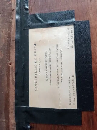 Cuadro antiguo escena interior