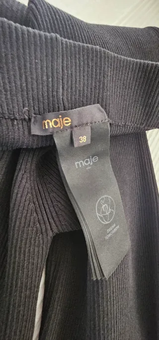 Pantalón mujer acampanado Maje negro talla 38