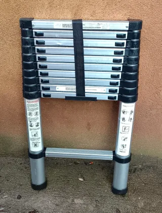 Escalera telescópica aluminio 11 escalones