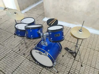 Batería Gear4music Azul Metalizado Infantil