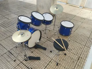 Batería Gear4music Azul Metalizado Infantil