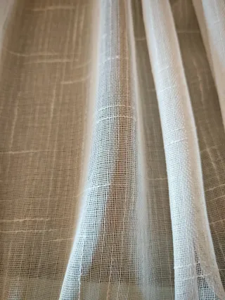 Barra extensible forja con cortinas lino