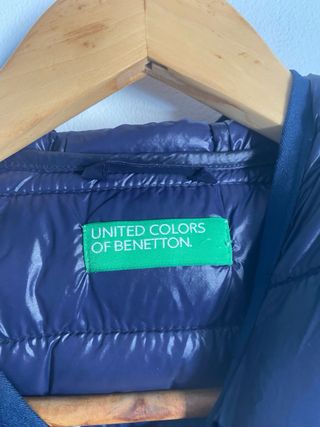 Chaleco Benetton Azul con Capucha TALLA 14