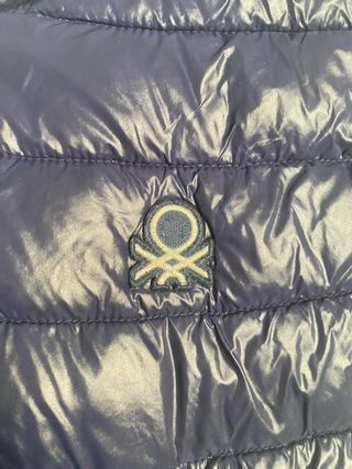 Chaleco Benetton Azul con Capucha TALLA 14