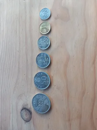 Lote de 6 monedas antiguas españolas