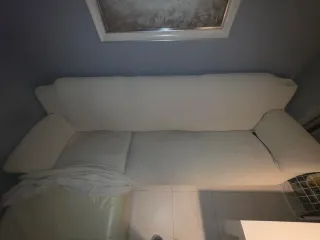 /'Sofá Chaise Longue Piel Blanco