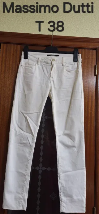 Pantalones Massimo Dutti Beige T 36 y otra marcas