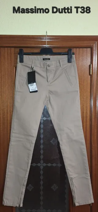 Pantalones Massimo Dutti Beige T 36 y otra marcas