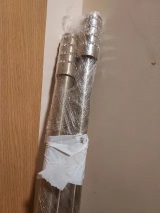 Cortinas Árabes Doradas con Ganchos y Barras