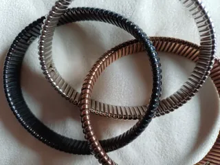 Pulsera triple tricolor eslabones