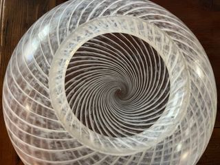 Plafoniera in vetro Murano trasparente