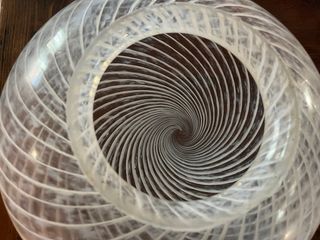 Plafoniera in vetro Murano trasparente