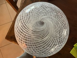 Plafoniera in vetro Murano trasparente