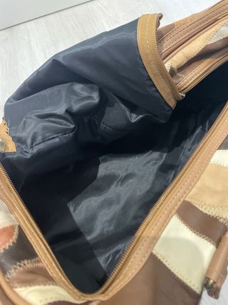 Bolso piel vintage patchwork