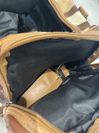 Bolso piel vintage patchwork