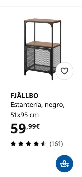 Estantería IKEA Fjällbo Negra y Madera
